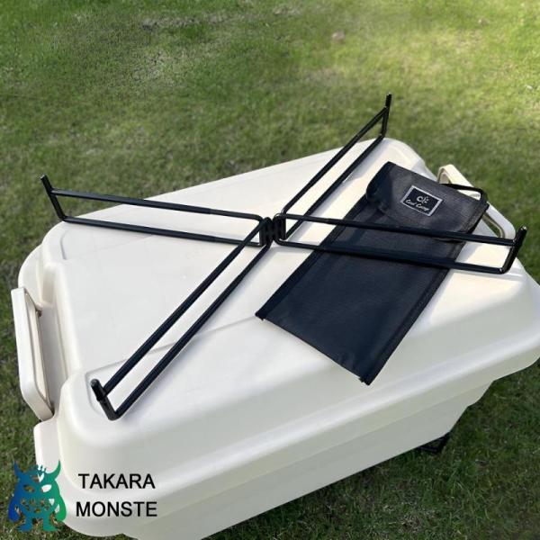 クーラーボックススタンド 折りたたみ式 耐荷重100kg 軽量 コンパクト キャンプ アウトドア用 ...