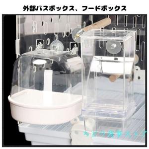 クリアアクリル鳥かご 文鳥インコケージ通気性あ...の詳細画像4