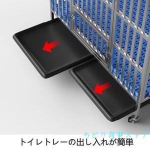 ステンレス鋼大型犬ケージ折りたたみ 耐荷重30...の詳細画像3