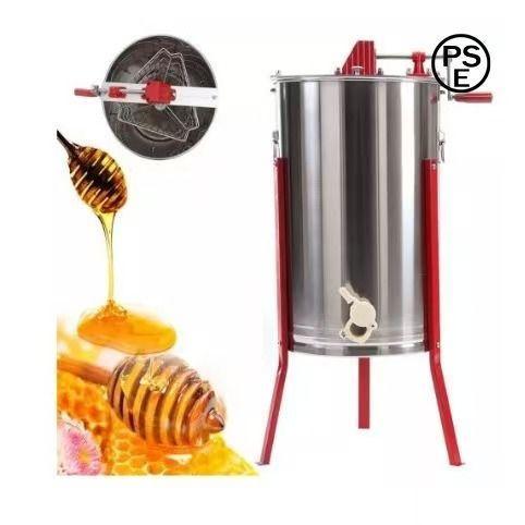 蜂蜜遠心分離機　手動蜂蜜分離器ステンレス　３巣枠対応蜜こし器・濾過器付きで採集　養蜂道具として扱いや...