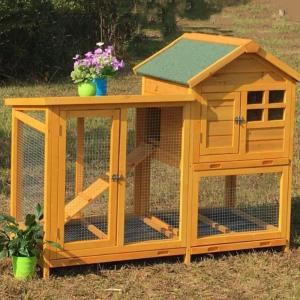 屋外ウサギケージ 木製二層 チキン小屋風 取り...の詳細画像1