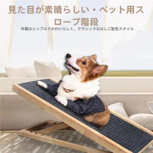 スロープ 折り畳み 2段 滑り止め 60kg  ヘルニア対策や高齢犬の介護に 小型?大型犬まで対応 ...