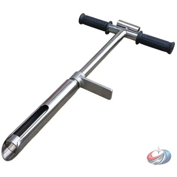 土壌プローブ ステンレス 土壌サンプラーチューブ コア採取  T字型ハンドル 庭/芝生/農場/ゴルフ...