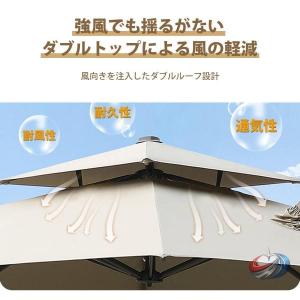 ガーデンパラソルセット 300cm UVカット...の詳細画像3