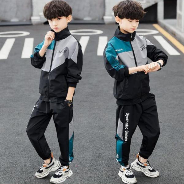 子供ジャージ 男の子 上下セット スウェット セットアップ スポーツウェア キッズ 運動服 トレーニ...
