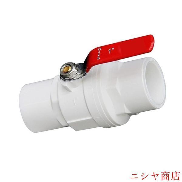 PVCボールバルブ、20/25/32/40/50/63 / 75mm内径赤色滑り止めスチールハンドル...