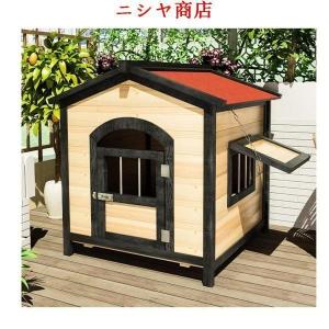 犬小屋 室内 屋外 犬ハウス 木目調 犬舎 木製 ベッド ケージ 屋根付き ラック 夏用 涼しい 快適 コーギー 小型犬 中型犬 ペットハウス