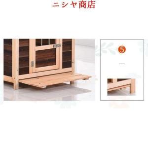 犬小屋 室内 屋外 犬ハウス 木目調 犬舎 木...の詳細画像3