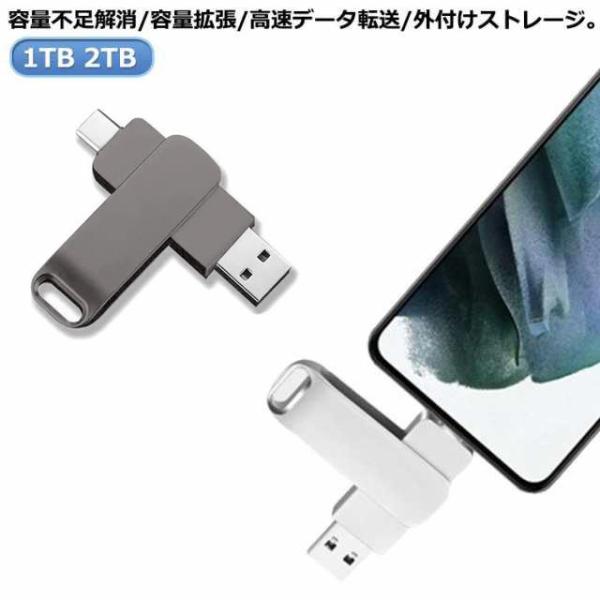 スマホ接続 タブレット/ノートパソコン/パソコン対応 2tb 外付け アンドロイド 1tb usbメ...