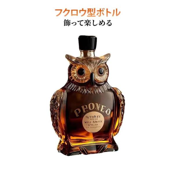 日本酒 耐熱ガラス製 ガラス酒瓶 350ml ユニーク 動物柄 180ml フクロウボトル フクロウ...