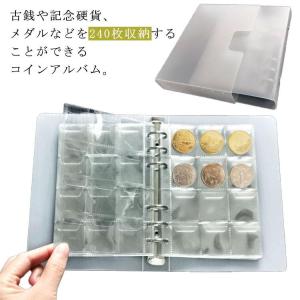 コインアルバム コインホルダー 240枚 記念硬貨 コレクション 収納 お金 ポケット 古銭 令和 コイン アルバム メダル 貨幣 記念コイン 収集