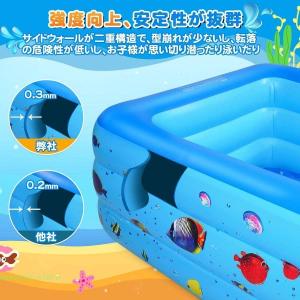 ビニールプール3気室長方形プール5-6人用大型...の詳細画像3