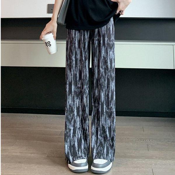 ガウチョパンツ ワイドパンツ ガウチョ パンツ ひんやり レディース ボ 低身長 高身長 チェック ...