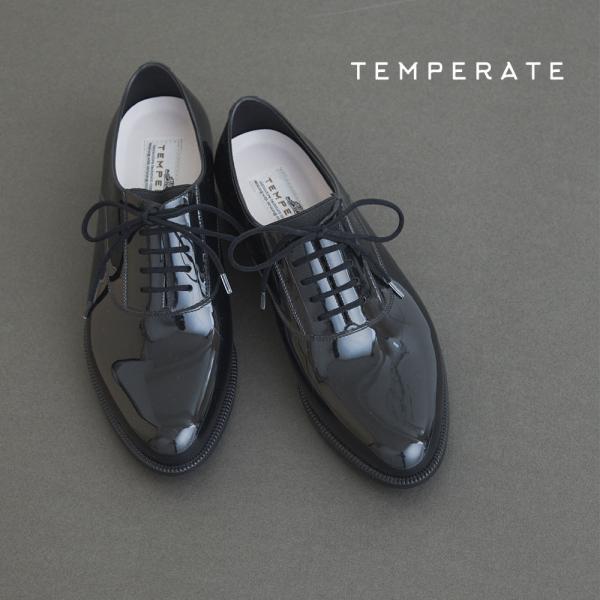 TEMPERATE テンパレイト レディース レインシューズ レースアップレインシューズ ブラック ...