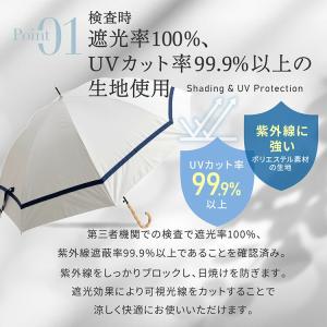 完全遮光 日傘 遮光率100% 晴雨 兼用 傘...の詳細画像1