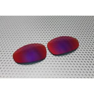 LINEGEAR オークリー ジュリエット用 偏光レンズ レッドミラー Oakley