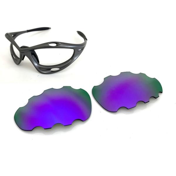 LINEGEAR　オークリー　第2世代初期レーシングジャケット用交換レンズ　ベント付き　バイオレット...