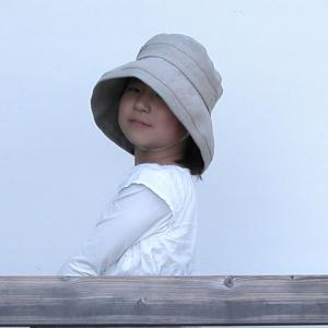 リネン帽子（子供用）　ナチュラル　｜linen-house