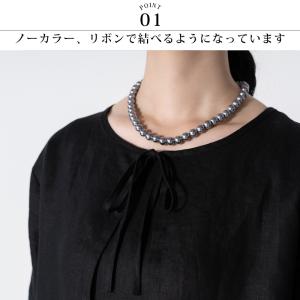 リネンワンピース ノーカラージャケット セット...の詳細画像4