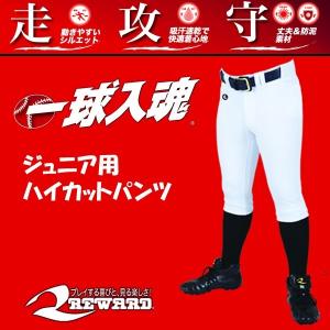 レワード 野球 ジュニア用ユニフォームパンツ 『一球入魂』 ハイカット ショート丈 短い丈 子供用 小学生用 少年用 130 140 150 160｜liner2