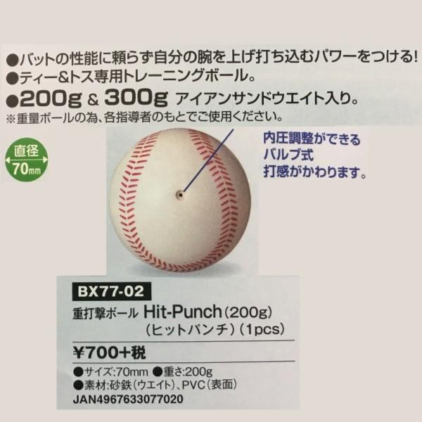 ユニックス 野球 重打撃ボール ヒットパンチ 200g