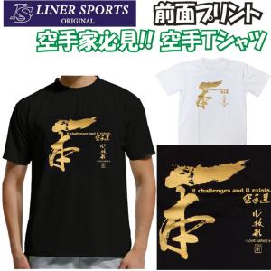 空手Ｔシャツ 『一本』 前面プリント ライナースポーツオリジナル 130 140 150 S M L LL 3L