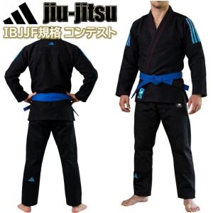 2026年新モデル アディダス 柔術着 柔術衣 上下セット コンテスト ブラック 黒 帯別売り adidas ryu JJ430P-BLK