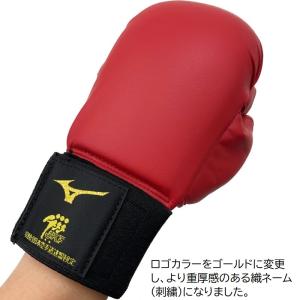 レッド、ブルーの2点セット ミズノ 空手 拳サ...の詳細画像2