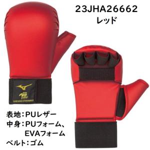 レッド、ブルーの2点セット ミズノ 空手 拳サ...の詳細画像3