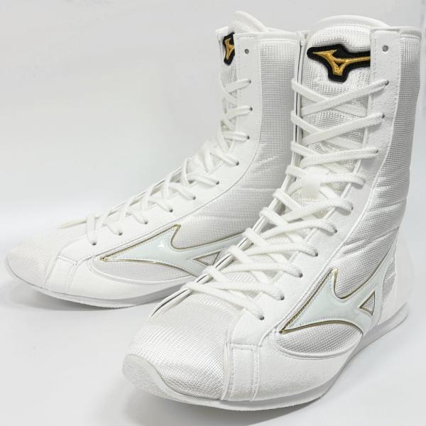 ミズノ ボクシングシューズ イージースペクトラ  02パールホワイト×52メタルゴールド BM563