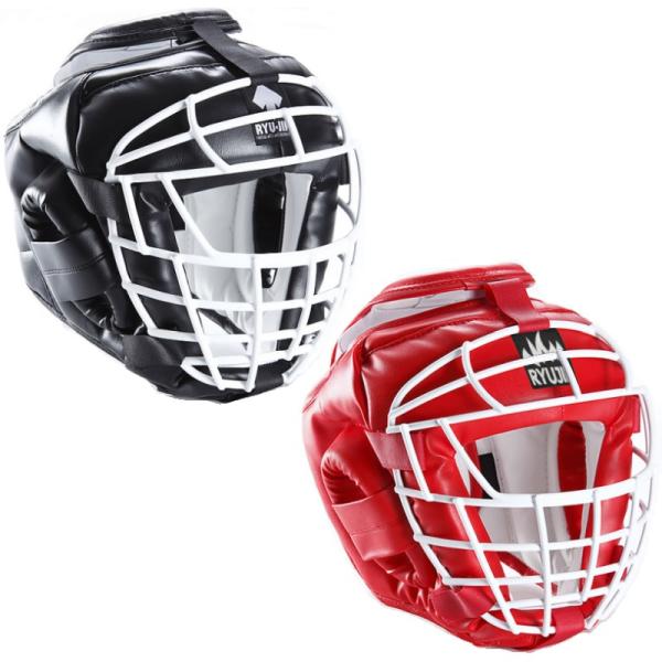 リュウジン ニューアイアン ヘッドギア ヘッドガード 金網面 子供〜大人用サイズ RYUJIN RY...