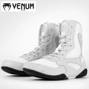 【サイズ交換送料無料】VENUM ヴェヌム ボクシング ボクシングシューズ CONTENDER ホワイト×グレー ミッドカット ベヌム ヴェナム ベナム ベノム｜liner