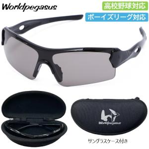 ワールドペガサス 野球 サングラス 高校野球 ルール対応 ケース付き WORLD　PEGASUS WP-SET01｜liner