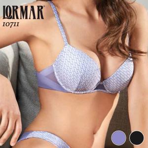 LORMAR 10711 BONTON イタリア 3/4カップブラ バルコニーカップ ソフトタッチパッド マイクロファイバー チュール カットオフ｜lingerie-felice