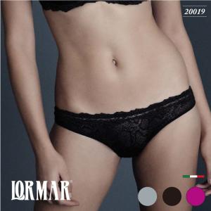 ブラジリアンショーツ　LORMAR ／ ロルマー　REBEL　レブル　直輸入イタリアランジェリー　パイソン柄チュール　ボタニカルレース　シームレス　｜lingerie-felice