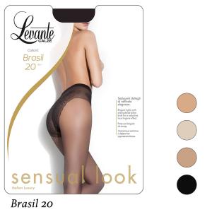 Levante/レバンテ BRASIL 20den ハイカットビキニ風ジャガードパンティストッキング｜lingerie-felice