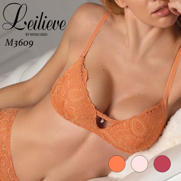 送料無料 Leilieve attraction  M3609 イタリア パッド付 ノンワイヤーブラ...