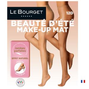 Le Bourget／ル ブルジェ【BEAUTE D’ETE 】 MAKE UP MAT  インポートストッキング 12デニール つま先スルータイプ フラットシーム｜lingerie-felice