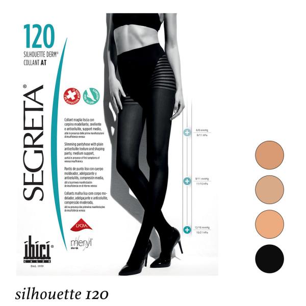 ibici セグレタ シルエット ダーム 120 イタリア直輸入 ストッキング 120デニールミディ...