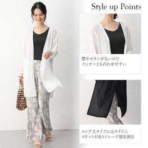 ロングカーディガン レディース ロング丈 カー...の詳細画像3