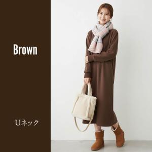 【バージョンアップ】裏起毛 ワンピース ロング...の詳細画像5