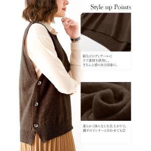 ニットベスト Uネック Vネック 2タイプ サ...の詳細画像4