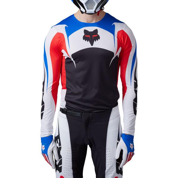 C5203 フレックスエアージャージ Ｌ ユニティＬＥ　ＷＨＴ／ＲＥＤ／ＢＬＵ FOX RACING