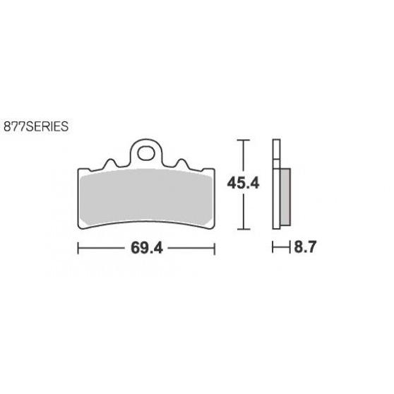 777-0877000 ＳＢＳブレーキパッド 877HF KTM 125 DUKE KITACO(キ...