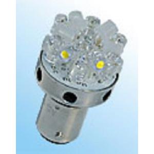 L8183R&amp;W 12v BAY15D レッド&amp;ホワイト 18LED スーパーワイドビーム Lビーム...