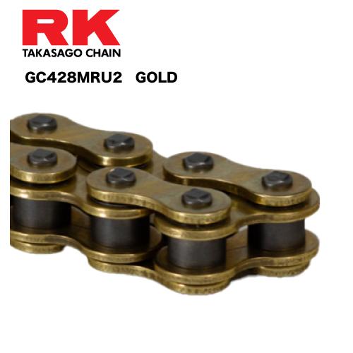 GC428MRU2-130 ヤマハ トリッカー 04-18 ノーマルリンク:124L ゴールド シー...