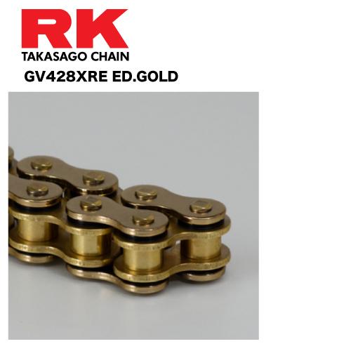 GV428XRE-140 ヤマハ YBR250 07-14 ノーマルリンク:138L ED.GOLD...