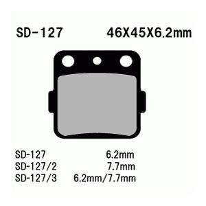 SD-127 KX85-II 05-22 KX85-II KAWASAKI レジン系 リア ブレーキパッド べスラ｜lining-n3