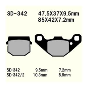 SD-342 Key West 05-11 101S 50 TGB レジン系 フロント ブレーキパッ...