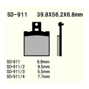 SD-911 90 WMX125 HUSQVARNA レジン系 フロント ブレーキパッド べスラ